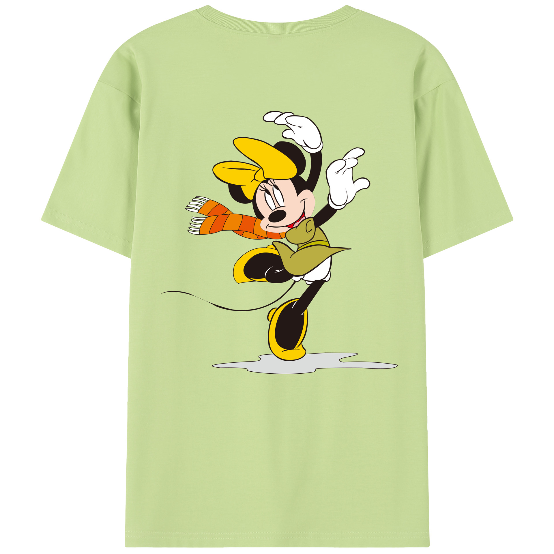 （画像用） ミッキーマウス Mickey Mouse 綿100％半袖Tシャツ（背面プリント）